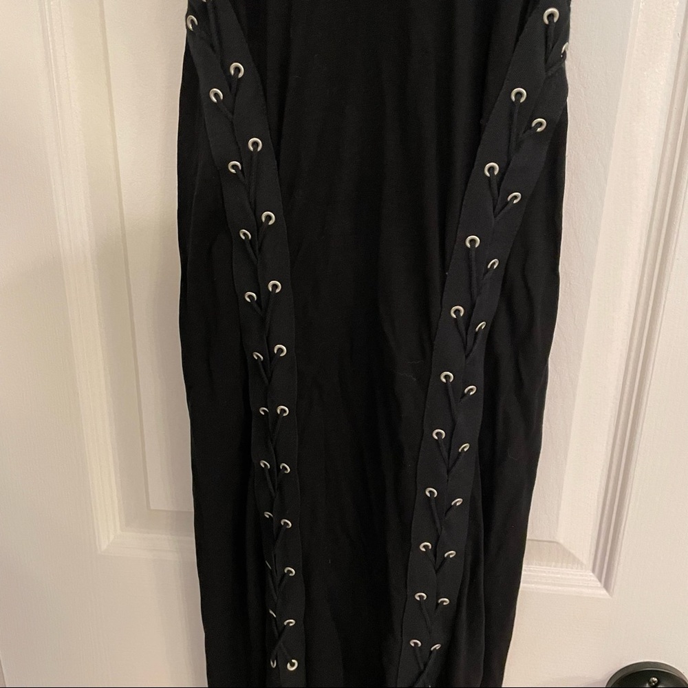 All Saints Miller Black Maxi Dress XS - Picture 6 of 9